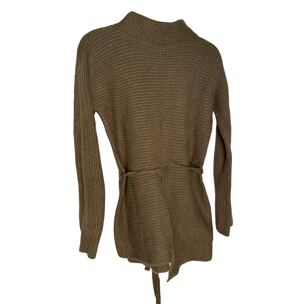 Vince women's wool cashmere tunic mock turtleneck green sweater
